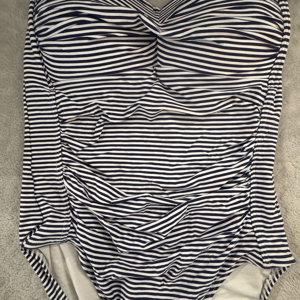 NipTuck Swim Striped One-Piece Swimsuit